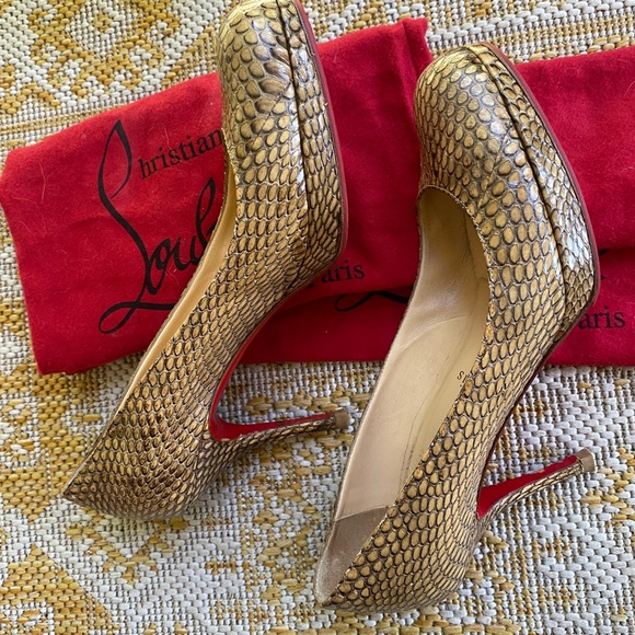 Authentic Louboutin Simple python heels leather snakeskin - Picture 8 of 9
